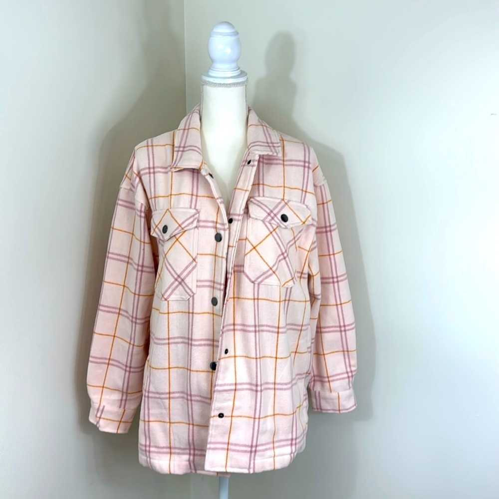 HFX Women’s Flannel Plaid Button Down Top Size Small‎